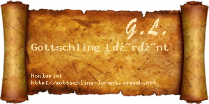 Gottschling Lóránt névjegykártya